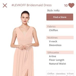 Bill Levkoff bridesmaid dress #7082 Petal Pink